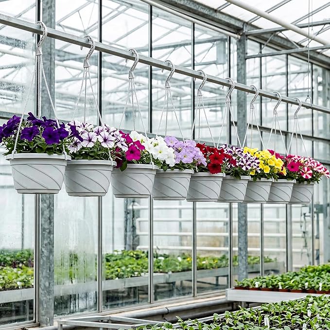 DOITOOL 10 Pack Hanging Plastic Pots - Image 2