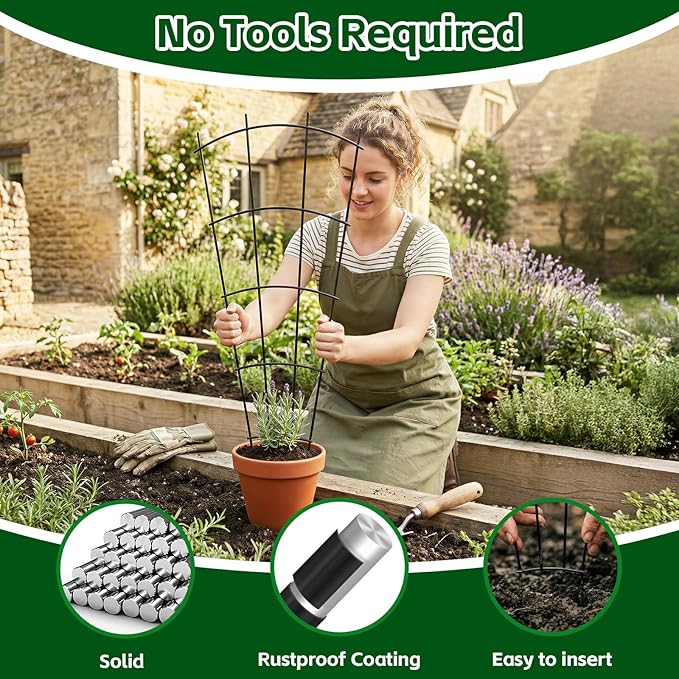 4 Pack 23'' Indoor Plant Trellis - Image 2