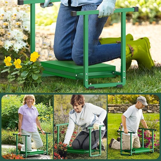 FLINTER Garden Kneelers Seat, Stable and Save Tip-Resistant Design 10.2" Wider - Image 3