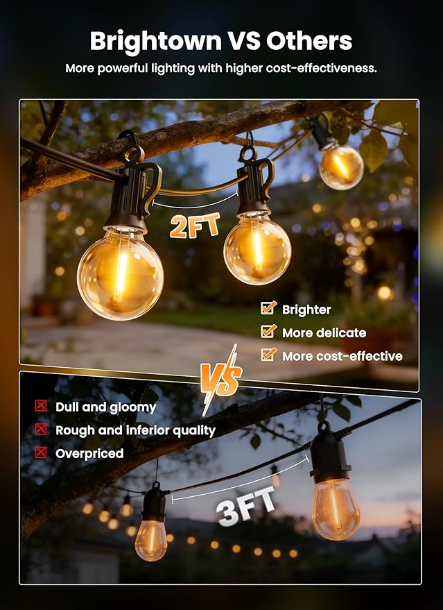 Brightown 158FT Solar String Lights Outdoor - Image 2