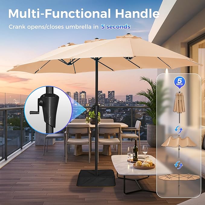 SUPERJARE 13FT Outdoor Umbrella - Image 5