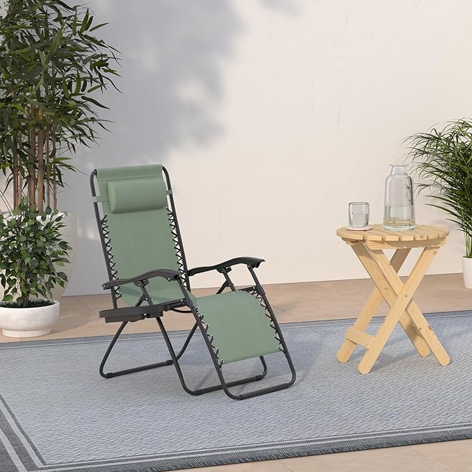 Best Choice Products Set of 2 Adjustable Steel Mesh Zero Gravity Lounge Chair - Image 2
