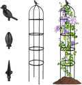 6FT Garden Obelisk Trellis for Climbing Plants, Adjustable 4-Tier Metal Plant by TCBWFY