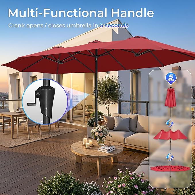 SUPERJARE 15FT Outdoor Umbrella - Image 5