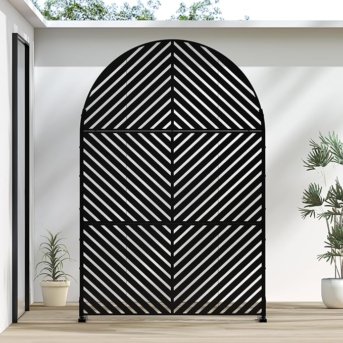 Casaphoria 72" H x 47" W Arched Metal Privacy Screen by Casaphoria