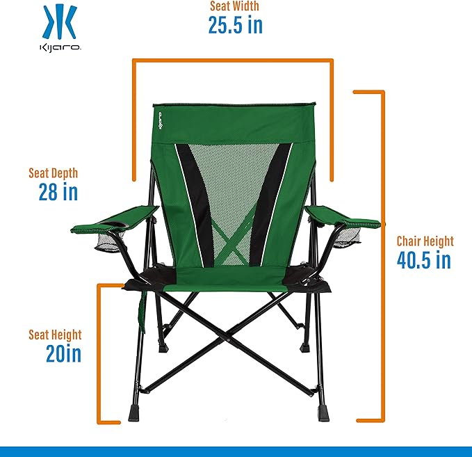 Kijaro XXL Dual Lock Portable Camping Chair - Image 3
