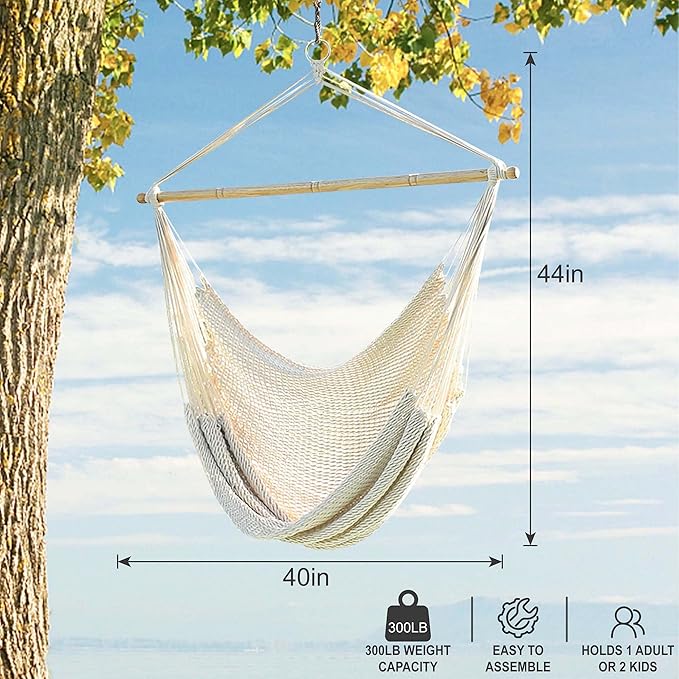 Lazy Daze Hammocks Chair Caribbean Hanging Rope Weaving Chair - Image 3