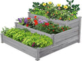 Yaheetech 3 Tier 47 x 47 x 22in Raised Garden Bed Horticulture Outdoor Elevated by Yaheetech