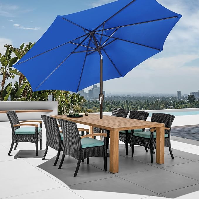 Blissun 9' Outdoor Patio Umbrella, Outdoor Table Umbrella, Yard Umbrella - Image 6