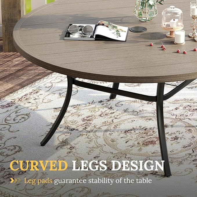 VICLLAX Large Patio Dining Furniture Set, Outdoor Dining Set - Image 7