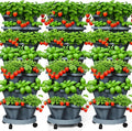 7 Tiered Strawberry Planters 3 Pack, Vertical Stackable Planter, Herb Stacking by Lykvrii