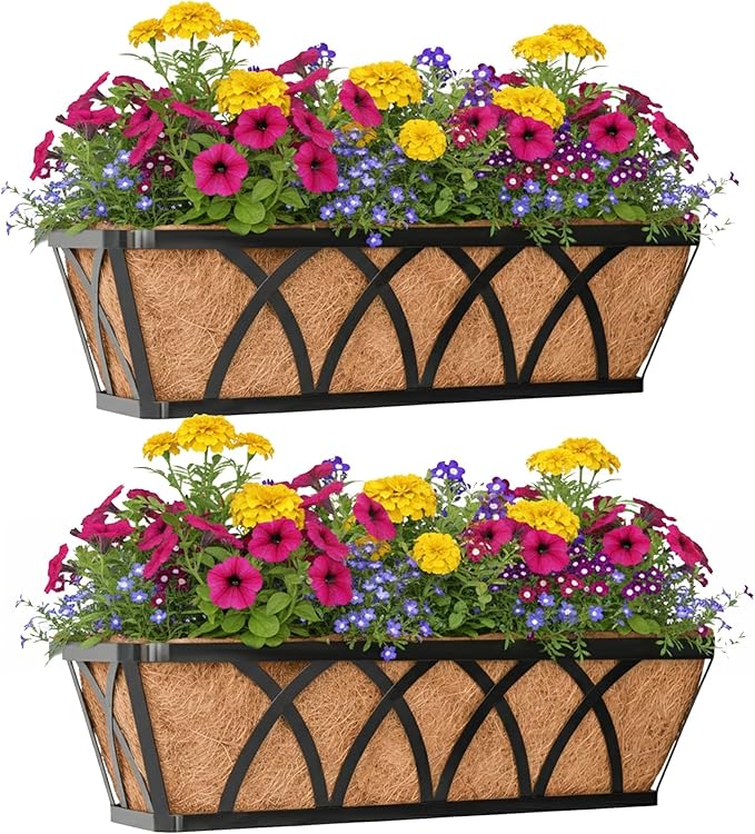 Window Deck Railing Planters Boxes by EIMQUVW
