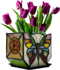 Handcrafted Stained Glass Butterfly Planter, Cute Planters by Entlityful