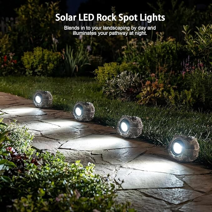 Solar Garden Rock Lights Outdoor - Image 3
