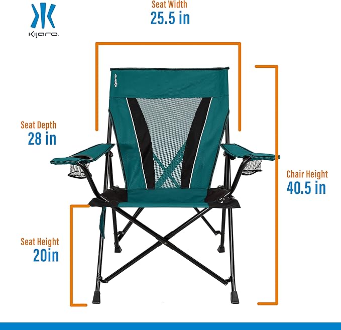 Kijaro XXL Dual Lock Portable Camping Chair - Image 3