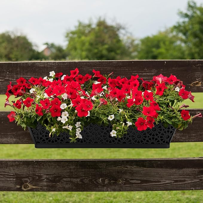 Adnee 2 Pcs 24 Inch Fabric Plant Window Box Liners-Rectangular Non-Woven - Image 5