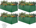 YITAHOME 4pcs 8x4x2 ft Galvanized Raised Garden Bed Kit, Large Metal Planter Box by YITAHOME