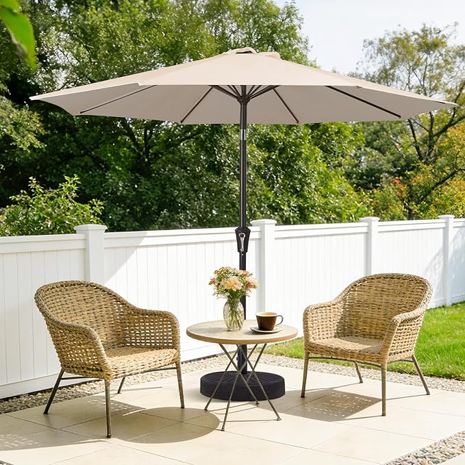 MEWAY 9ft Patio Umbrella Outdoor Table Umbrellas - Image 2