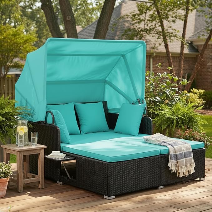 Tangkula Patio Rattan Daybed - Image 3