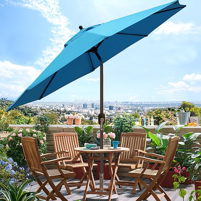 Blissun 9' Outdoor Patio Umbrella, Outdoor Table Umbrella, Yard Umbrella - Image 7