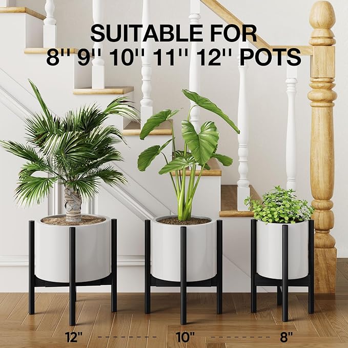 MUDEELA Plant Stand for Indoor Plants: Adjustable Width Fits 8-12 Inch Pots - Image 3