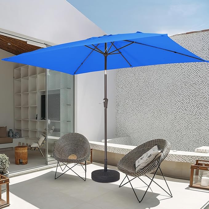 JEAREY 6.5x10 ft Rectangular Patio Umbrellas Rectangle Outdoor Umbrella - Image 8