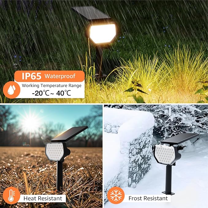 Lepro Solar Decorative Spot Lights 2 Pack, Warm White Accent Lights - Image 6