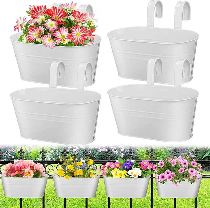 MADHOLLY Railing Planter with Drainage Holes by MADHOLLY