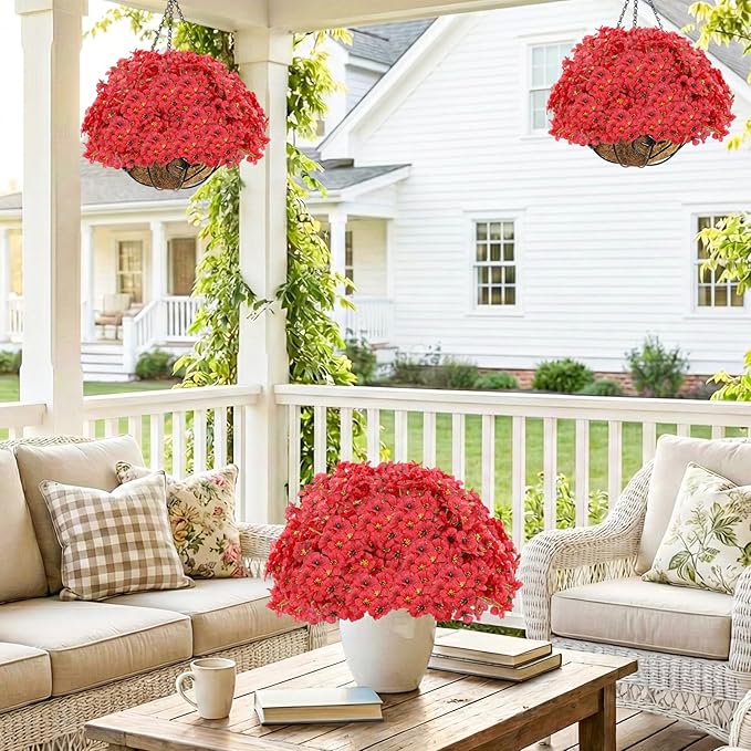 22 Pack Artificial Flowers Outdoor Fake Plants, Faux Flowers UV Resistant - Image 7
