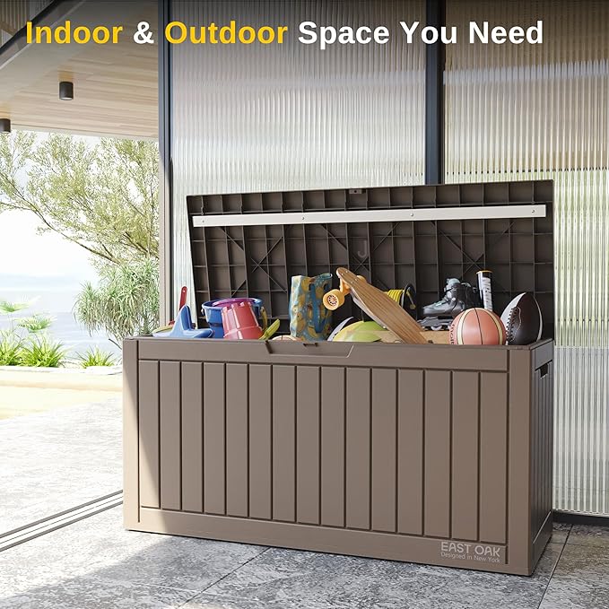 EAST OAK Outdoor Storage Box, 60 Gallon Deck Box Indoor and Outdoor Use - Image 8