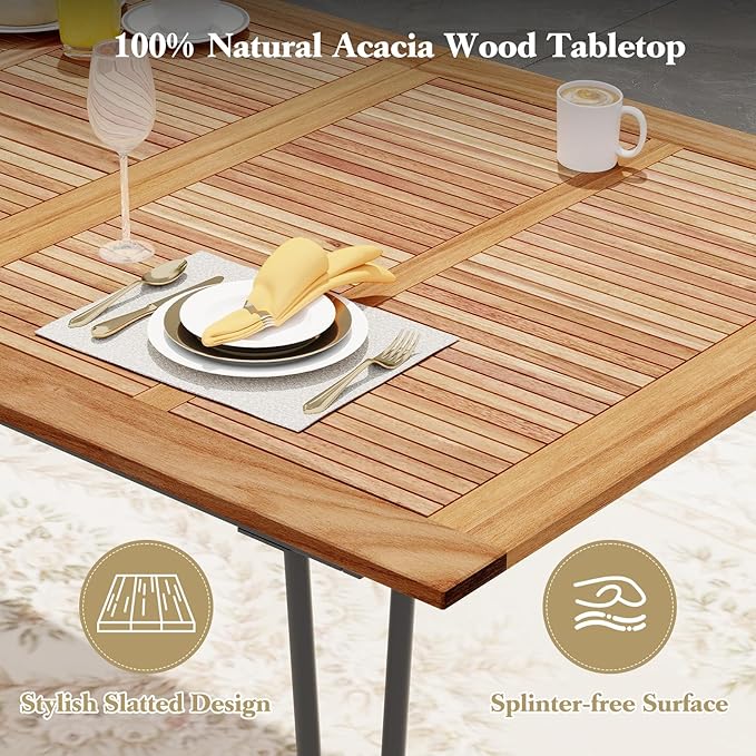 Tangkula 86.5" Large Patio Dining Table - Image 7