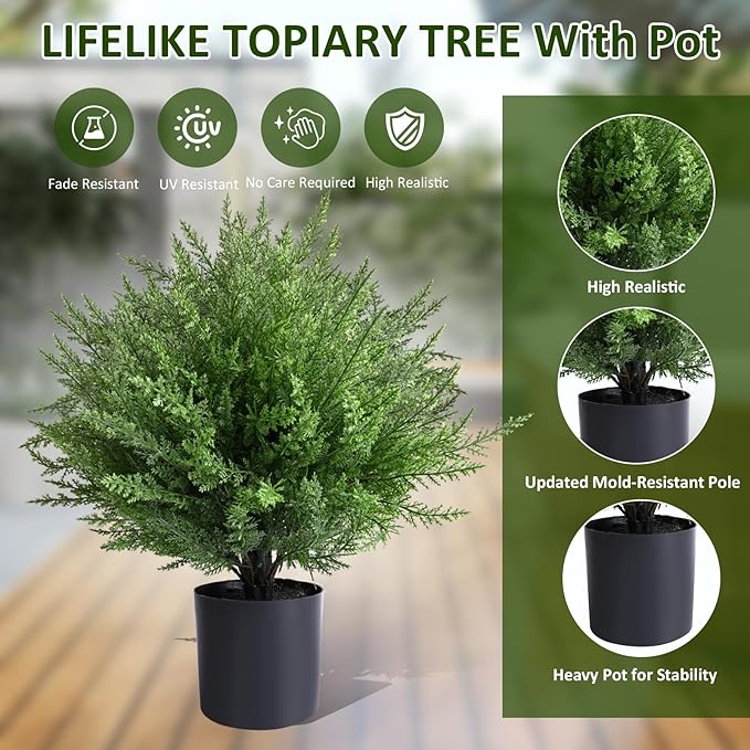 Artificial Topiary Bushes for Outdoors - Image 2