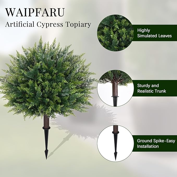 Waipfaru Artificial Plants Outdoor, UV-Resistant Fake Plants Fake Bushes - Image 3