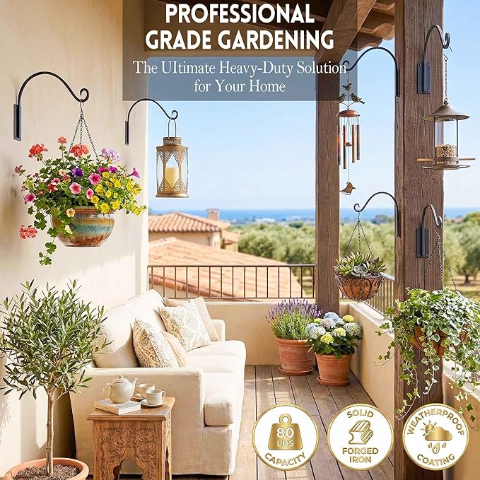 Qiang Ni Heavy-Duty Plant Hanger Outdoor: 16-Inch 80 lbs Hanging Plant Hooks - Image 9