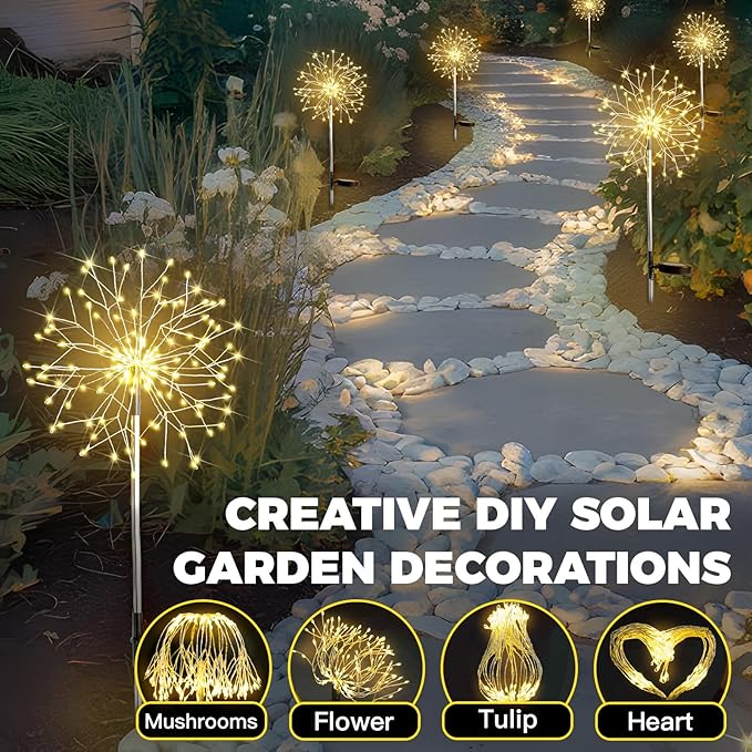 suddus Solar Garden Lights Outdoor Waterproof Decorative, Solar Fairy Lights - Image 4