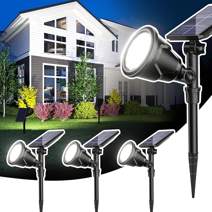 ROSHWEY Solar Outdoor Lights, Waterproof Solar Yard Lights 600LM Spot Light by ROSHWEY