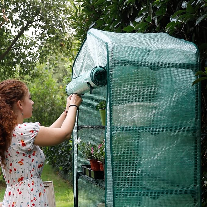 Worth Garden 50% Extra Wide Mini Greenhouse 4 Tier Portable Plant Green House - Image 5