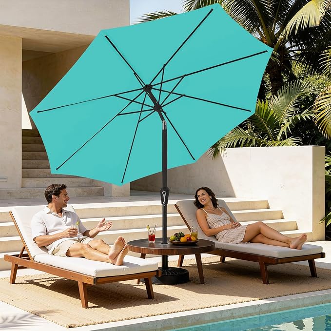 MEWAY 9ft Patio Umbrella Outdoor Table Umbrellas - Image 3