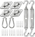 YOFIT 40 Pcs Shade Sail Hardware Kit, 6 Inch Outdoor Sun Sail Accessories by yofit