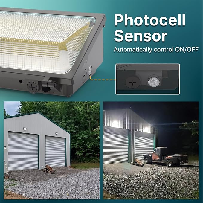 Glass Lens Wall Pack: 120W Outdoor LED Wall Lights 4Packs - Image 5