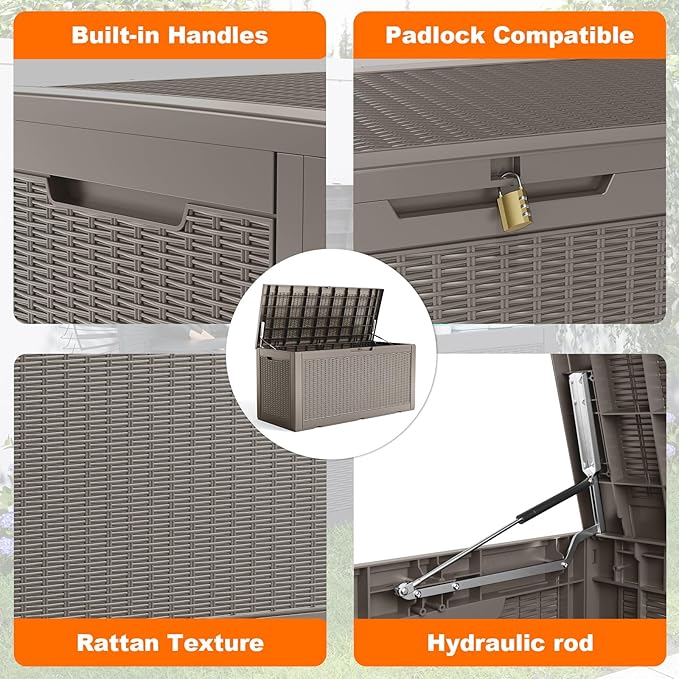 ROJIK Outdoor Storage Housing Deck Box - Image 4
