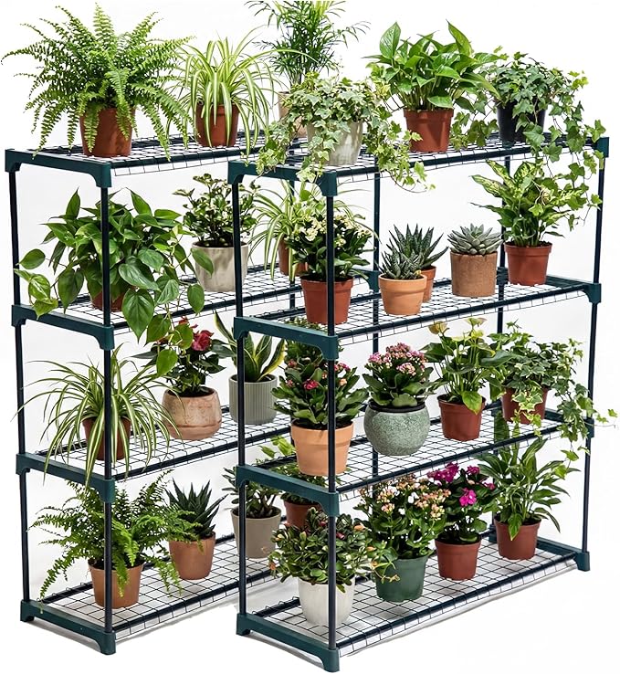 Panana 4 Tier Garden Greenhouse Steel Staging Shelving Plant Stand Garden - Image 7