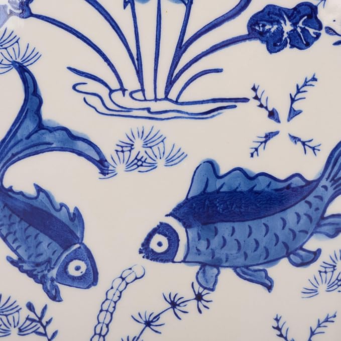 Safavieh Castle Gardens Collection Glazed Ceramic Blue Cloud 9 Chinoiserie - Image 6