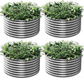 4 Pack Tall 2x2x1.5ft Round Galvanized Raised Garden Bed Outdoor, Metal Garden by Mostmahes