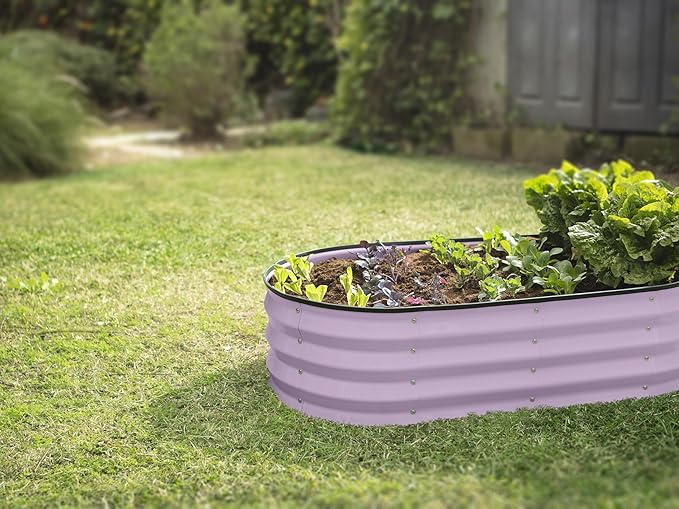 Plant & Plot Galvanized Raised Garden Beds Outdoor // 4×2×1 ft Planter Raised - Image 6