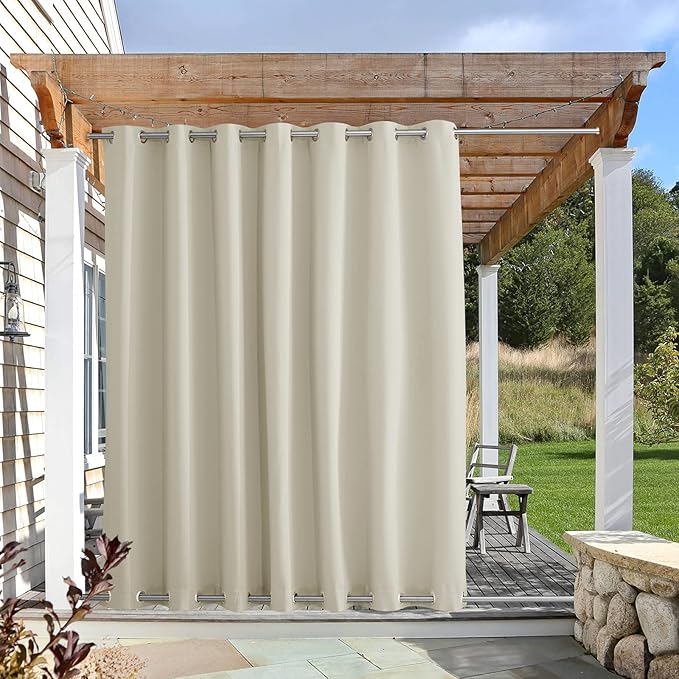 NICETOWN Waterproof Patio Outdoor Curtain and Drape Extra Wide, Thermal by NICETOWN