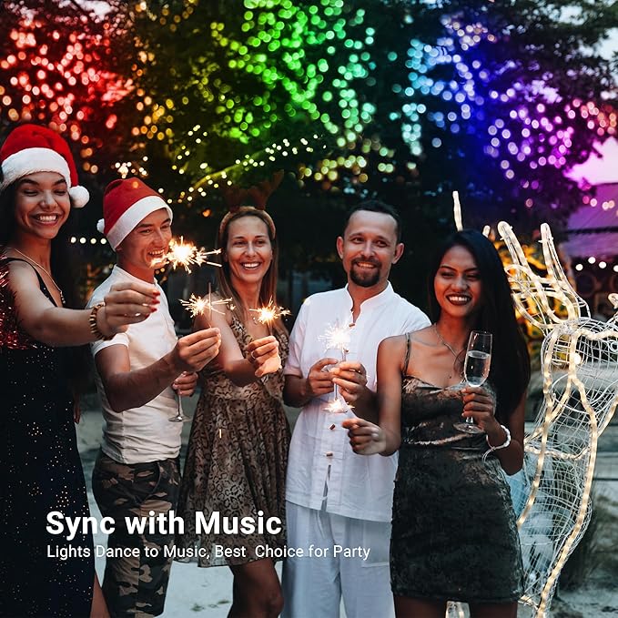 Brizled Color Changing String Lights 98FT 300 LED RGB Christmas Lights Dimmable - Image 4
