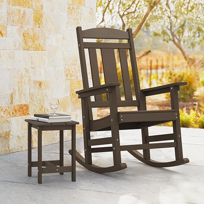 LUE BONA Outdoor Rocking Chairs Set, Poly Porch Rockers - Image 9