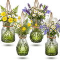 4 Pcs Stained Glass Hanging Vases Hanging Glass Planters Small Plant Terrarium by Wonderjune