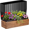 BreezeHug 36 Pcs Plastic Planter Liners Rectangular Plastic Inserts 10.5" x 3" by Unknown